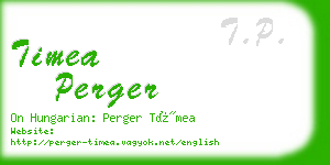 timea perger business card